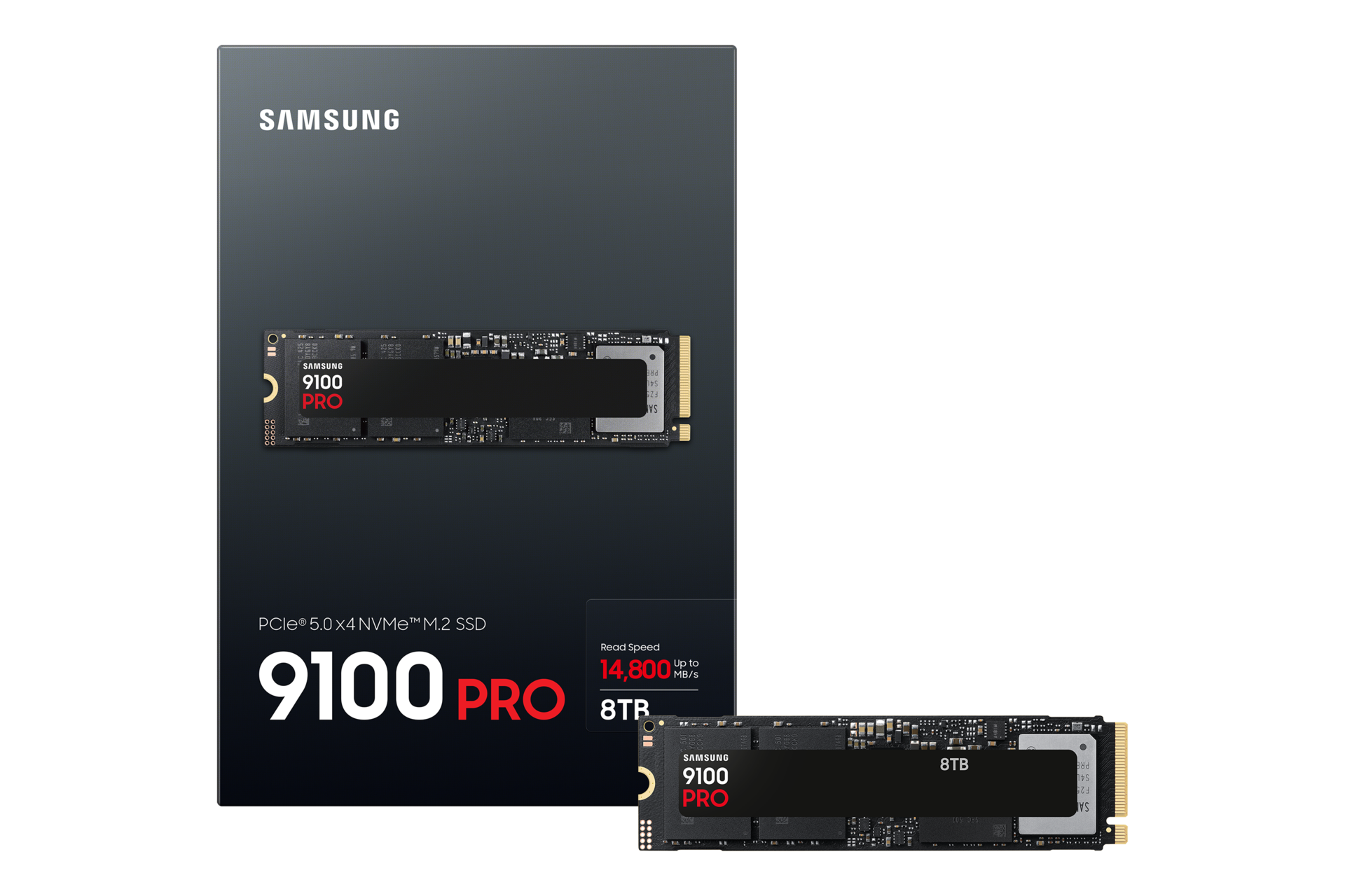 9100 PRO PCIe 5.0 NVMe M.2 固态硬盘 PKG-Full-Shot Black 
