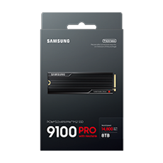 9100 PRO With Heatsink (散热片版) PCIe 5.0 NVMe M.2 固态硬盘 PKG-Front Black 