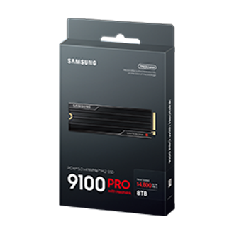 9100 PRO With Heatsink (散热片版) PCIe 5.0 NVMe M.2 固态硬盘 PKG-R-Perspective Black 