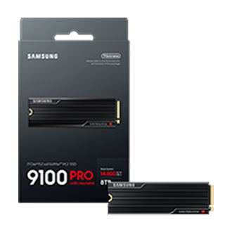 9100 PRO With Heatsink (散热片版) PCIe 5.0 NVMe M.2 固态硬盘 PKG-Full-Shot Black 