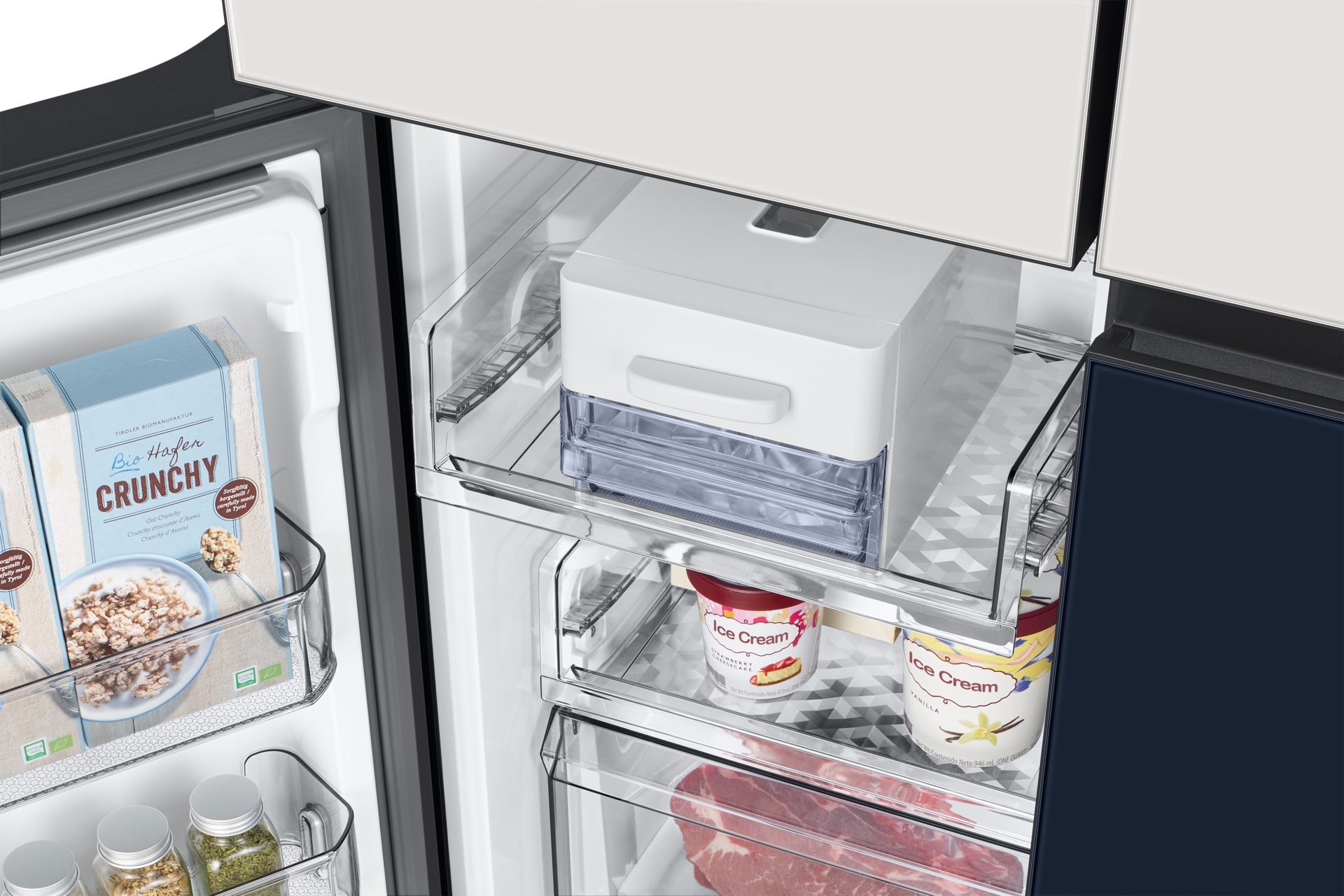 freezer-ice-bucket Clean White&Clean Navy