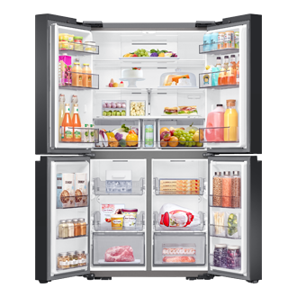 front-open-with-food Clean White&Glam Deep Charcoal