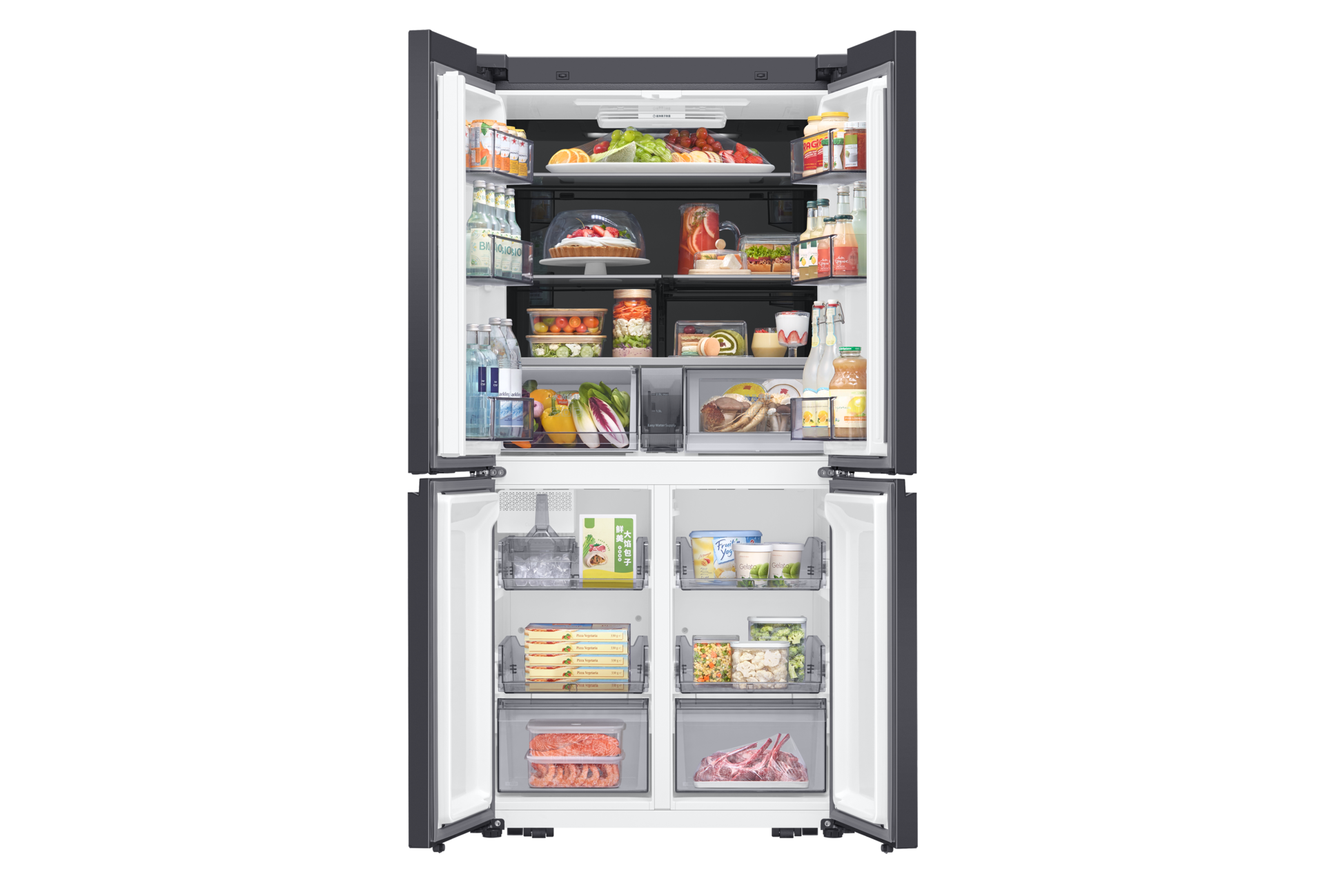 front-open-with-food Shimmer Charcoal