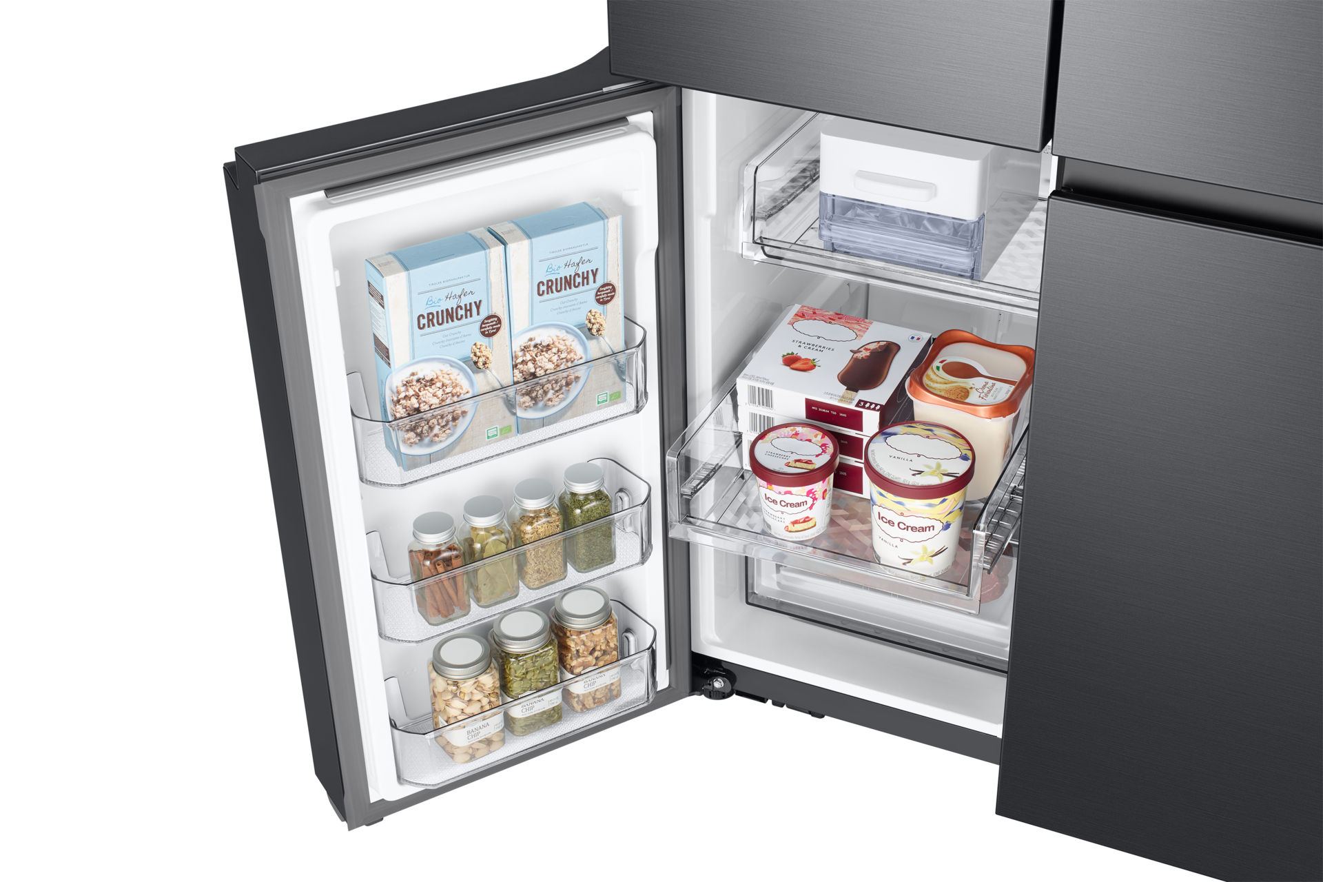 freezer-sliding-shelf-detail Black