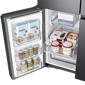 freezer-sliding-shelf-detail Black