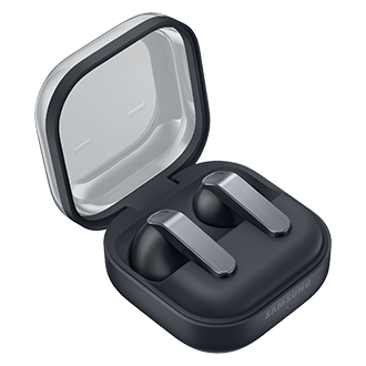 Galaxy Buds4 Case-Opened-Side Black 