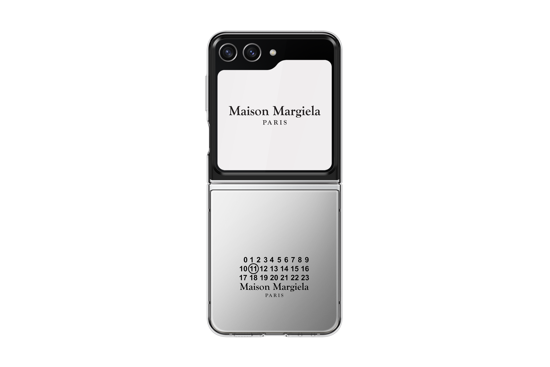 openback-flipcard-simplelogo Maison Margiela Silver